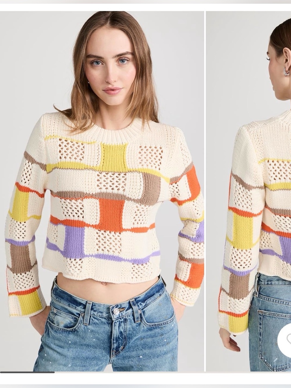 Line & Dot 100% Cotton Crewneck Sweater Women’s Small